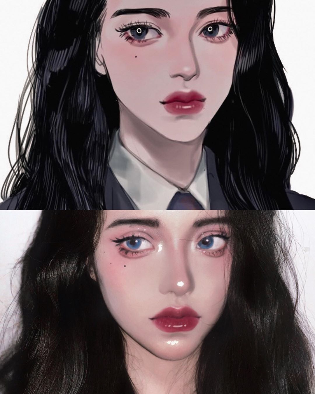 漫画脸cos仿妆超美博主,漫画感cos妆