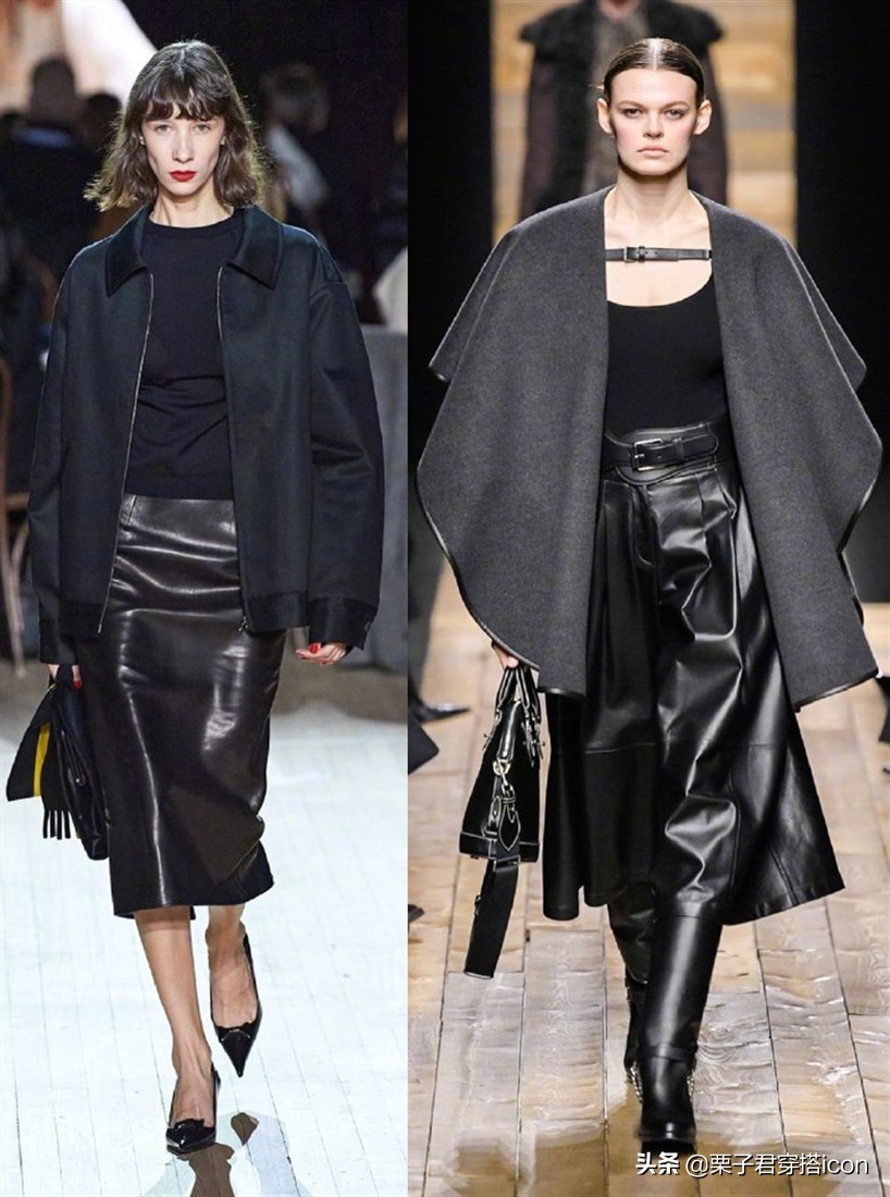 穿搭高级感超模,早春推荐很飒的皮衣穿搭