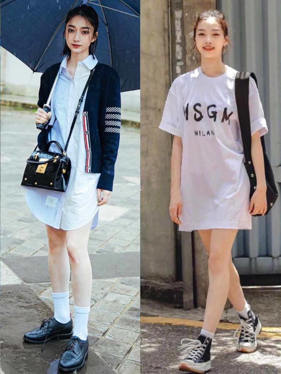 韩国裙子淑女风穿搭,韩系风格女穿搭衣服推荐