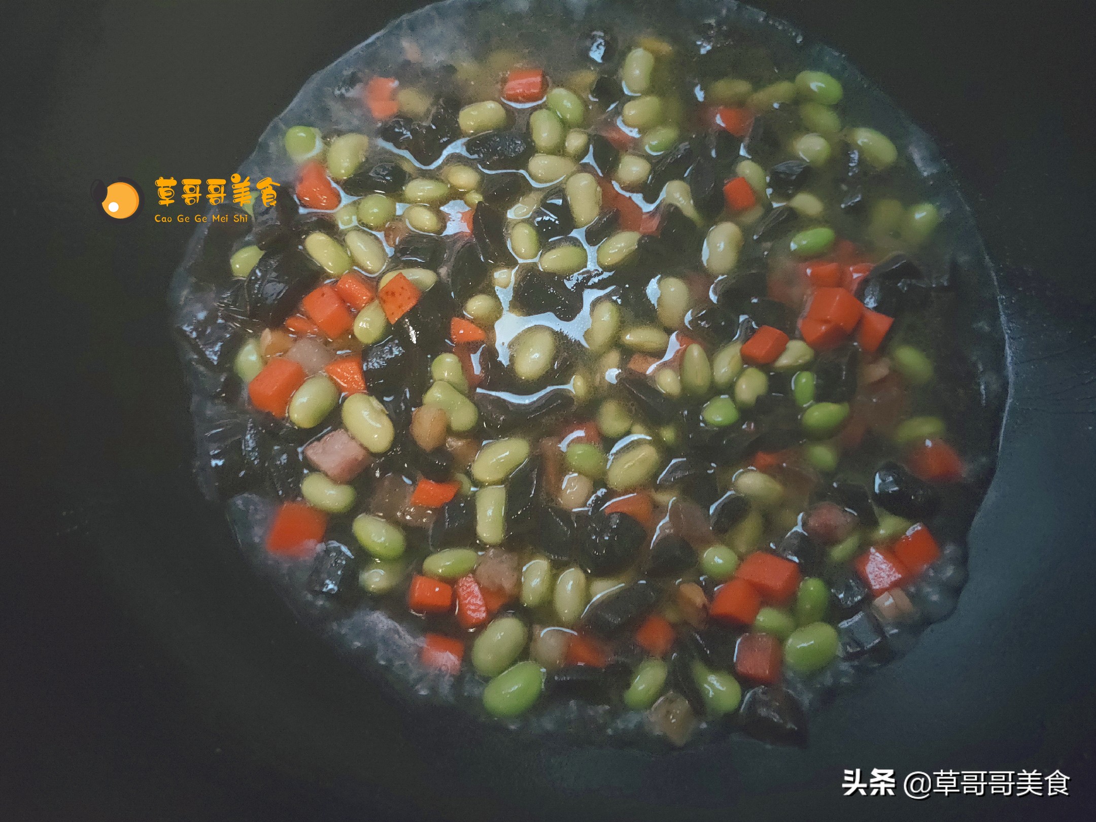 凉拌黄瓜毛豆怎么做,毛豆黄瓜胡萝卜香干下饭菜