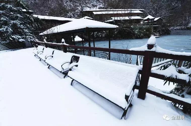 西安金丝峡雪景,陕西金丝峡冬天