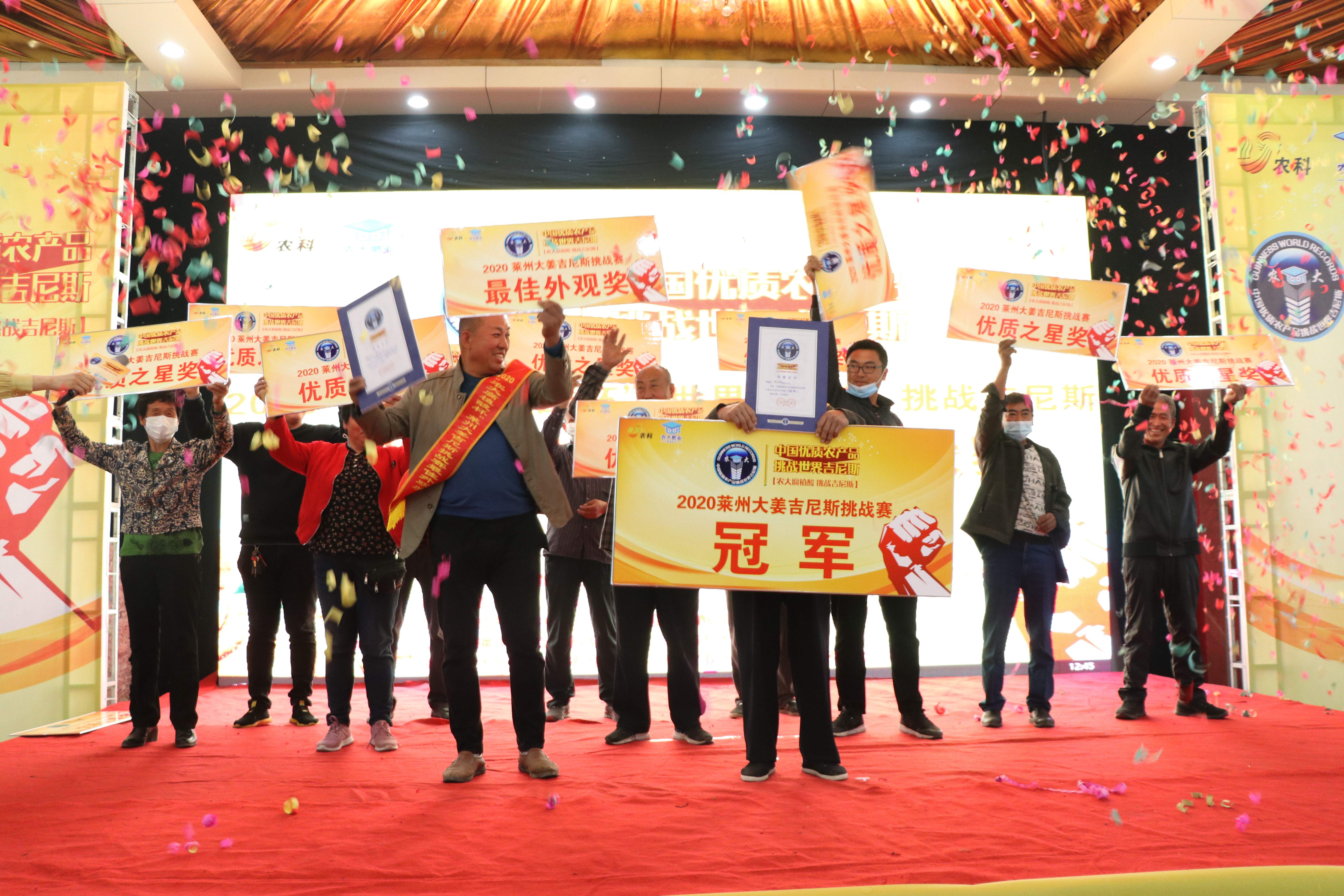 大姜获高产,山东农大肥业获得吉尼斯世界纪录