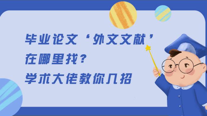 毕业论文去哪里找国外文献综述,写论文外文文献哪里找