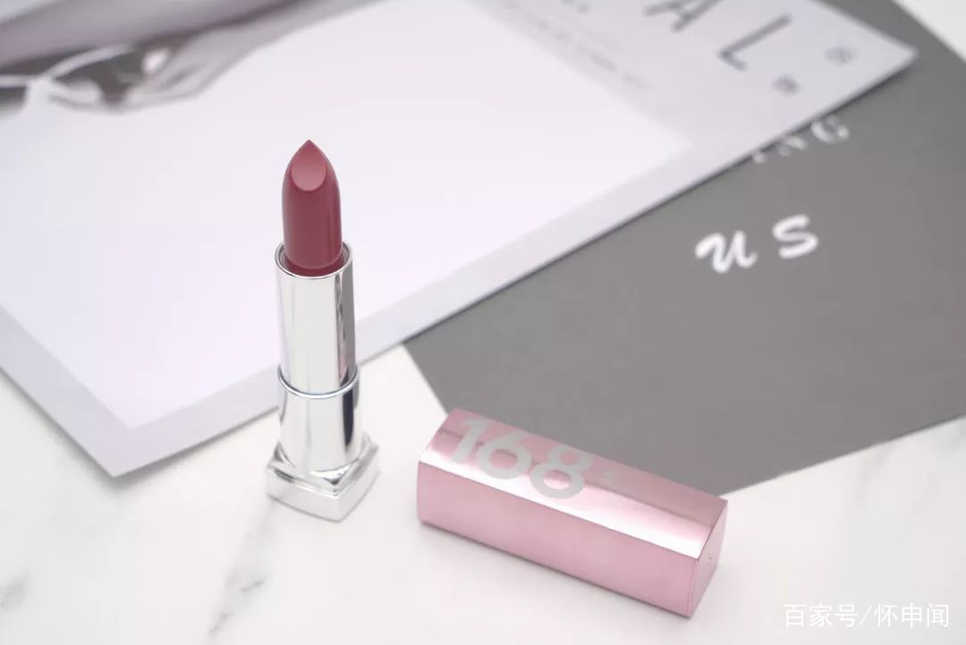 美宝莲口红亮面,美宝莲口红吸睛橘棕色08