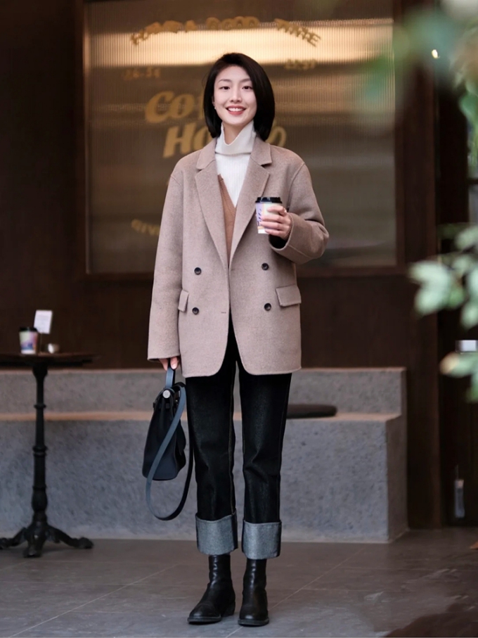格纹大衣如何搭配才时髦,小个子穿大衣怎么搭配时髦