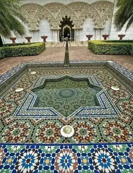 庭院花园石材地板铺设效果,私家庭院最流行的4大铺装方式