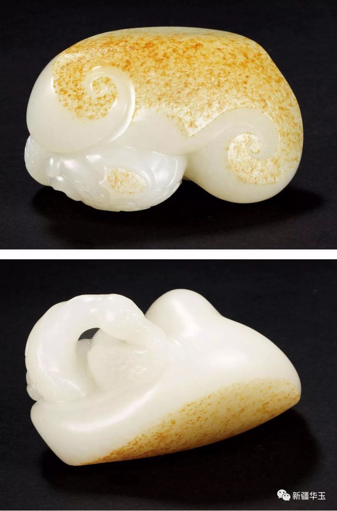 和田玉鱼手把件,龙龟把件和田玉