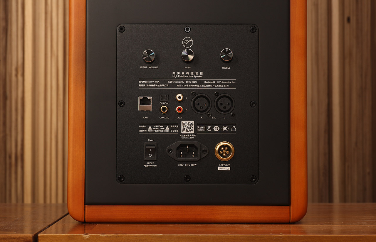 支持wifi投放的音箱,惠威m5a三分频高保真有源音箱