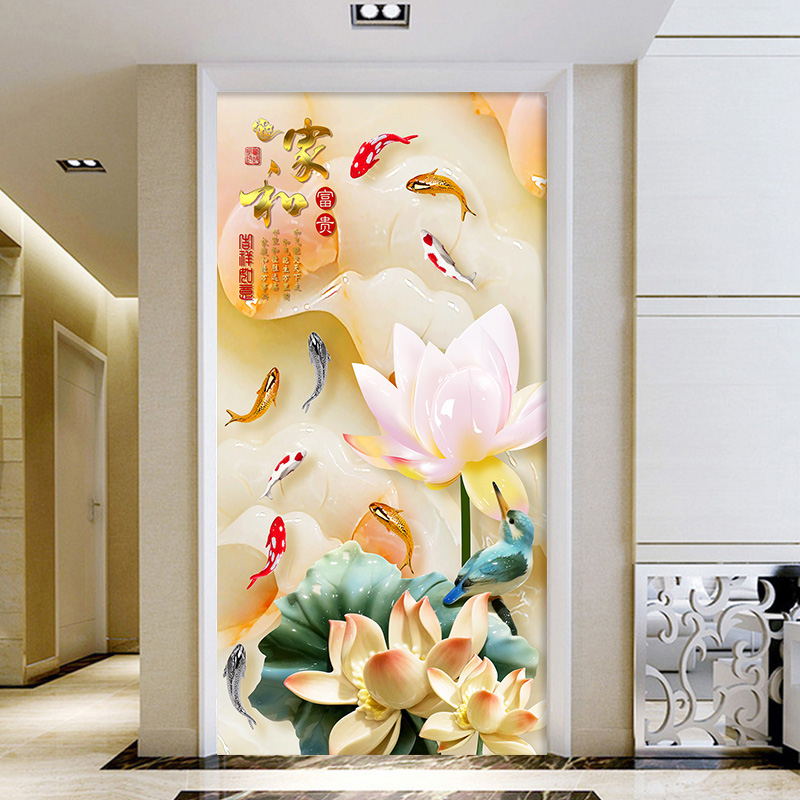 玄关墙瓷砖拼花图案,玄关背景墙大理石瓷砖效果图