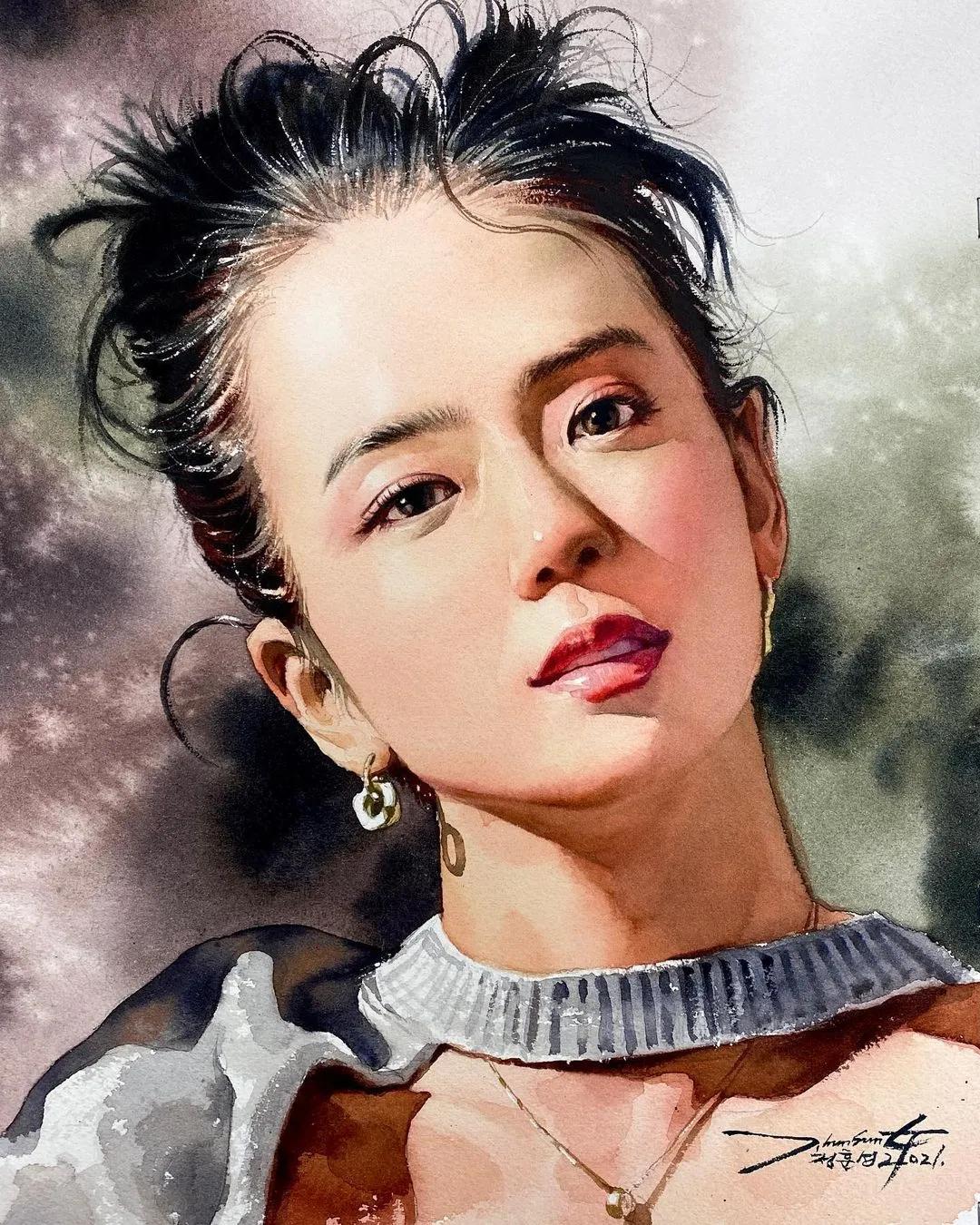 极简的水彩画作品,灵动脱俗的水彩画