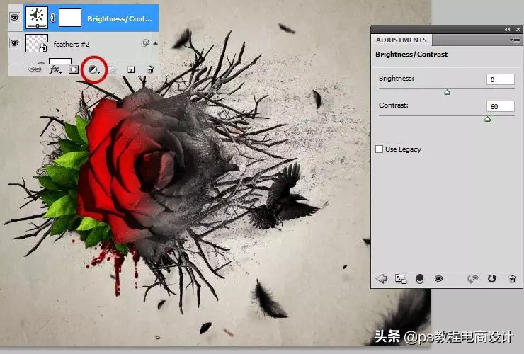 ps怎么把玫瑰变成金黄色,ps蝴蝶和鲜花合成