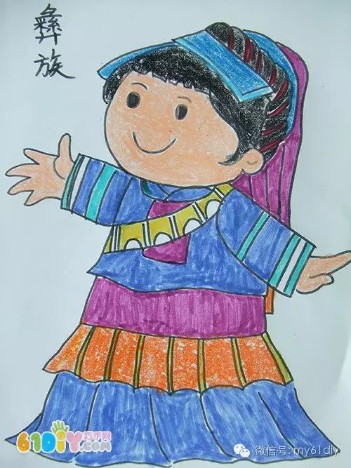 各族儿童简笔画的图片,56民族儿童简笔画大全