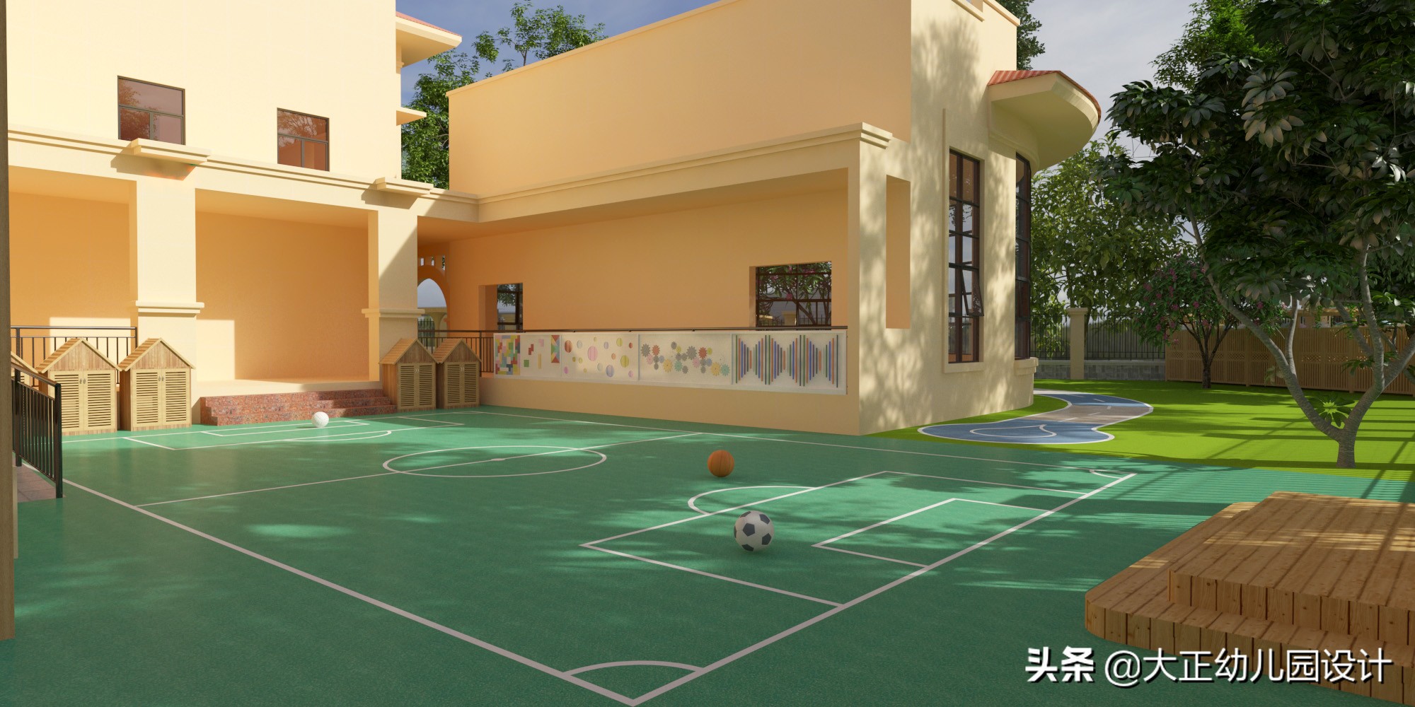幼儿园铺装设计,幼儿园校园路面铺装设计