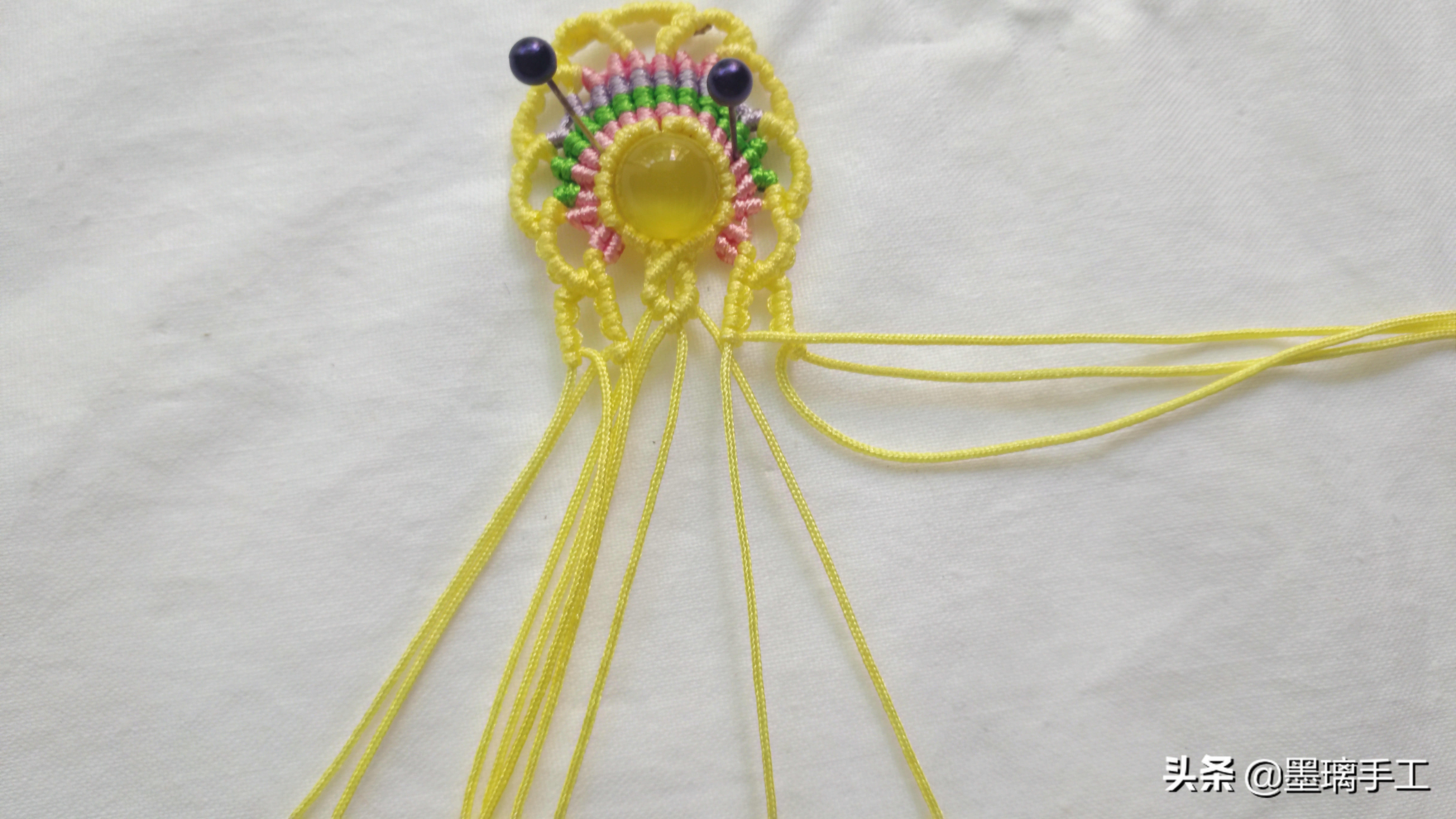 复古耳环编绳教程,简单北欧风手工编绳