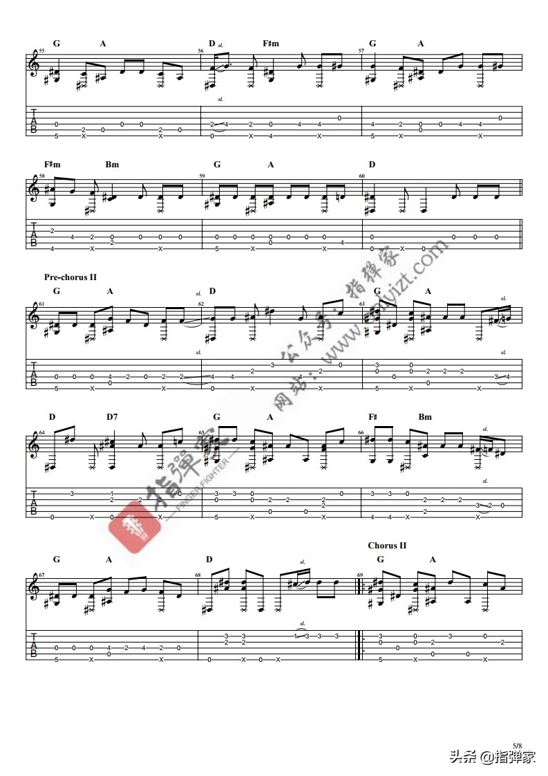 「附谱」好听-香水-瑛人Eito-吉他指弹独奏