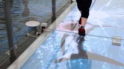 绍兴越城区玻璃栈道,绍兴杭州湾玻璃栈道