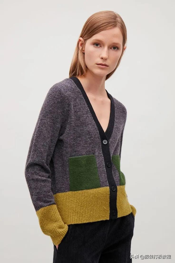 针织圆形口袋视频教程,针织开衫口袋怎么织