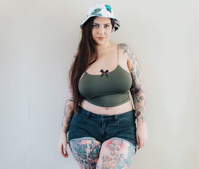 肩宽腰细臀大腿粗的女人身材,大码胖美人身材标准