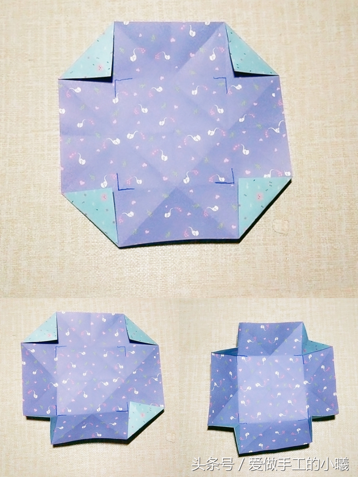 送给闺蜜的折纸礼物礼盒,礼物礼盒折纸