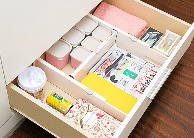 长方形收纳盒解决抽屉杂乱的烦恼,办公桌整洁抽屉杂乱