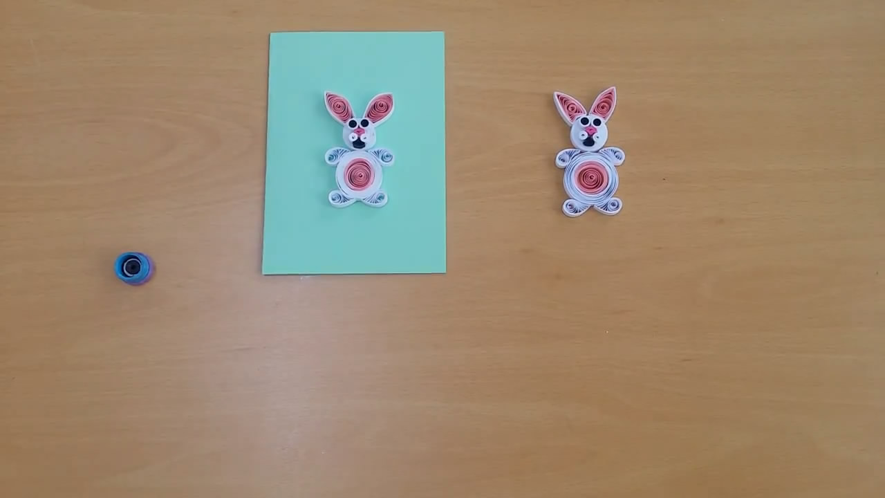 兔子立体贺卡的制作方法简单易学,兔子贺卡制作方法简单又漂亮平面