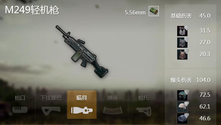 绝地求生m249和哪个压枪一样,绝地求生m249轻机枪被削弱