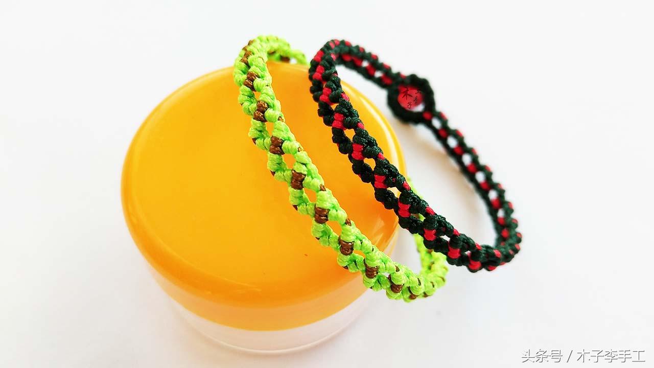 爱心红绳编织手链情侣款教程,元宝福袋红绳手链编织教程
