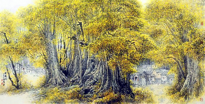 天天漫画网：画家沈福馨《空山不见人但闻人语声》