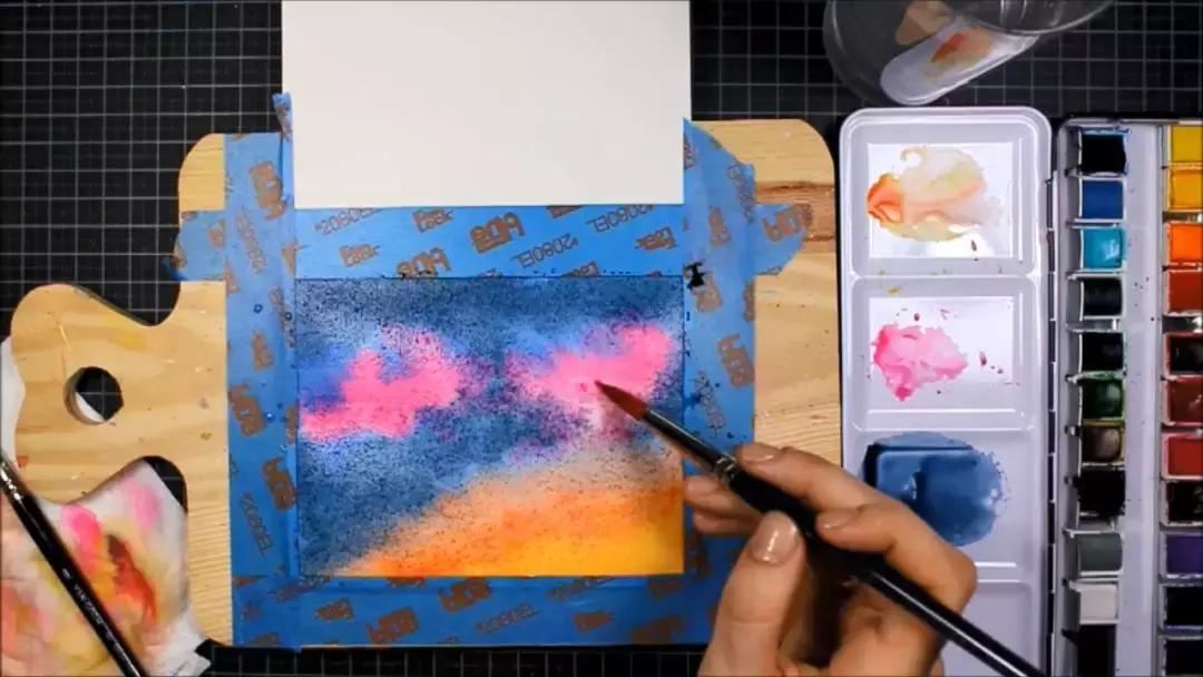 星空怎么画而且还是用水彩笔画的,教程水彩星空