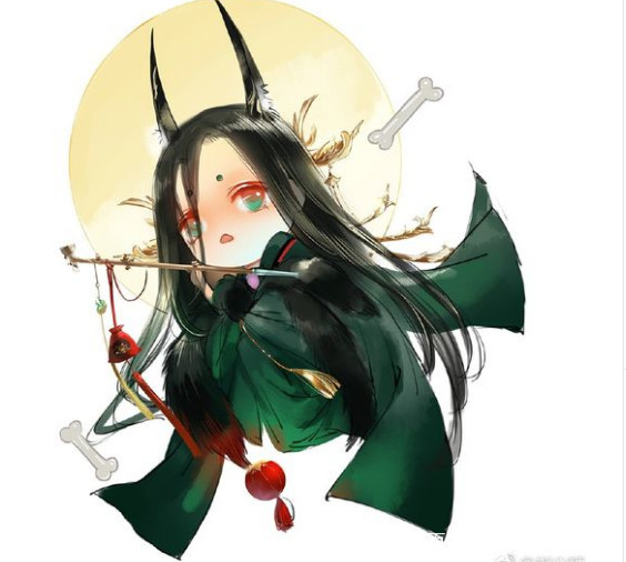 十二星座q版人物萌图女全身,十二星座古风折扇子白羊座