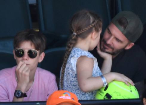 贝克汉姆带小七看走秀,贝克汉姆带小七看热火