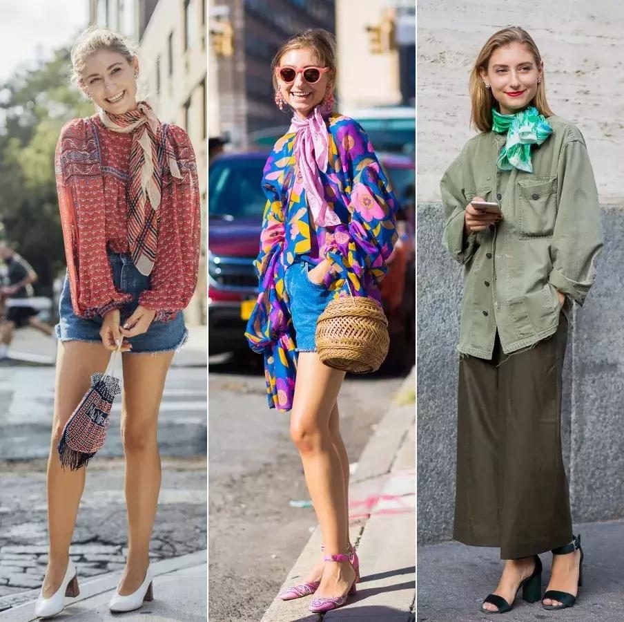 各种丝巾怎么戴,丝巾各种各样戴法