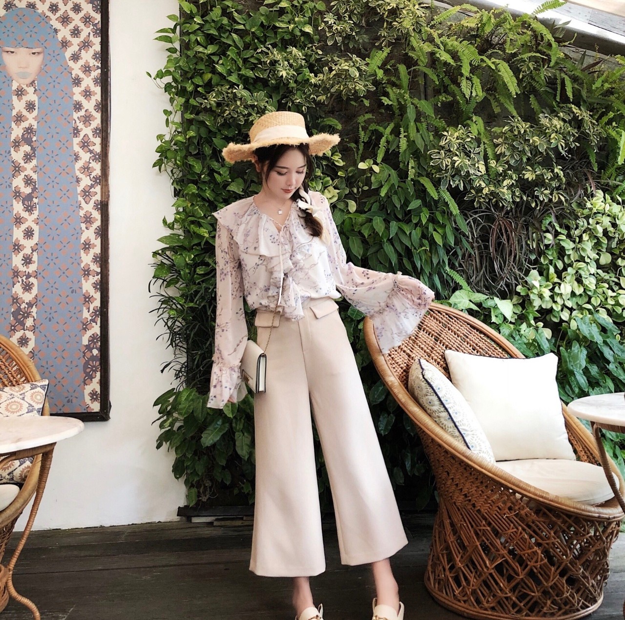 微胖开春别致小雪纺衫,开春上衣胖mm雪纺衫