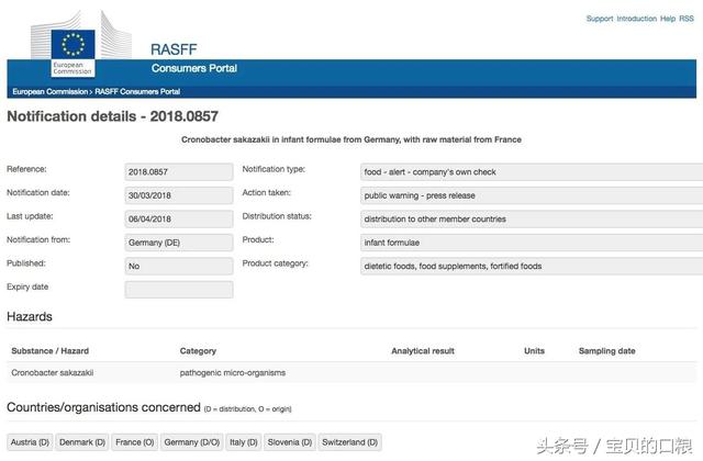 多款奶粉被曝疑检出致癌物,欧盟出问题的奶粉有哪些