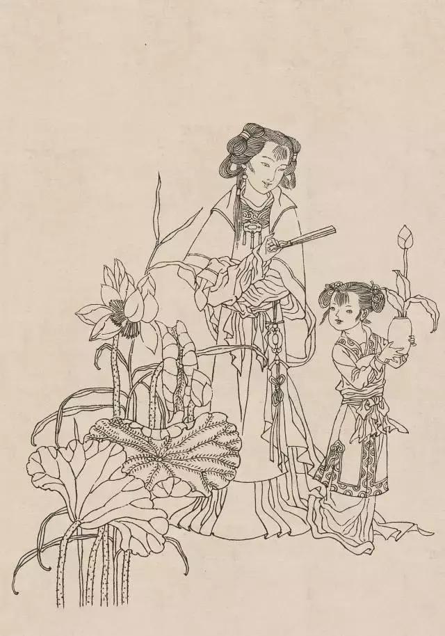 传统人物白描手稿,古代白描人物集锦