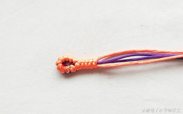 平安如意用金刚结红绳手链编法,金刚结转运珠红绳手链编法大全