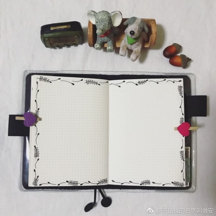 可爱手账素材边框简单,简单又好看的手账边框图片