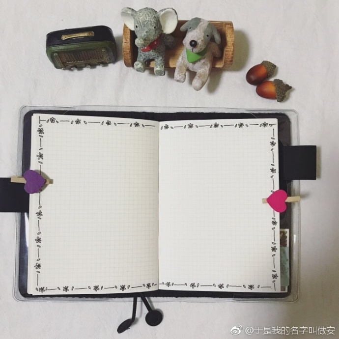 可爱手账素材边框简单,简单又好看的手账边框图片