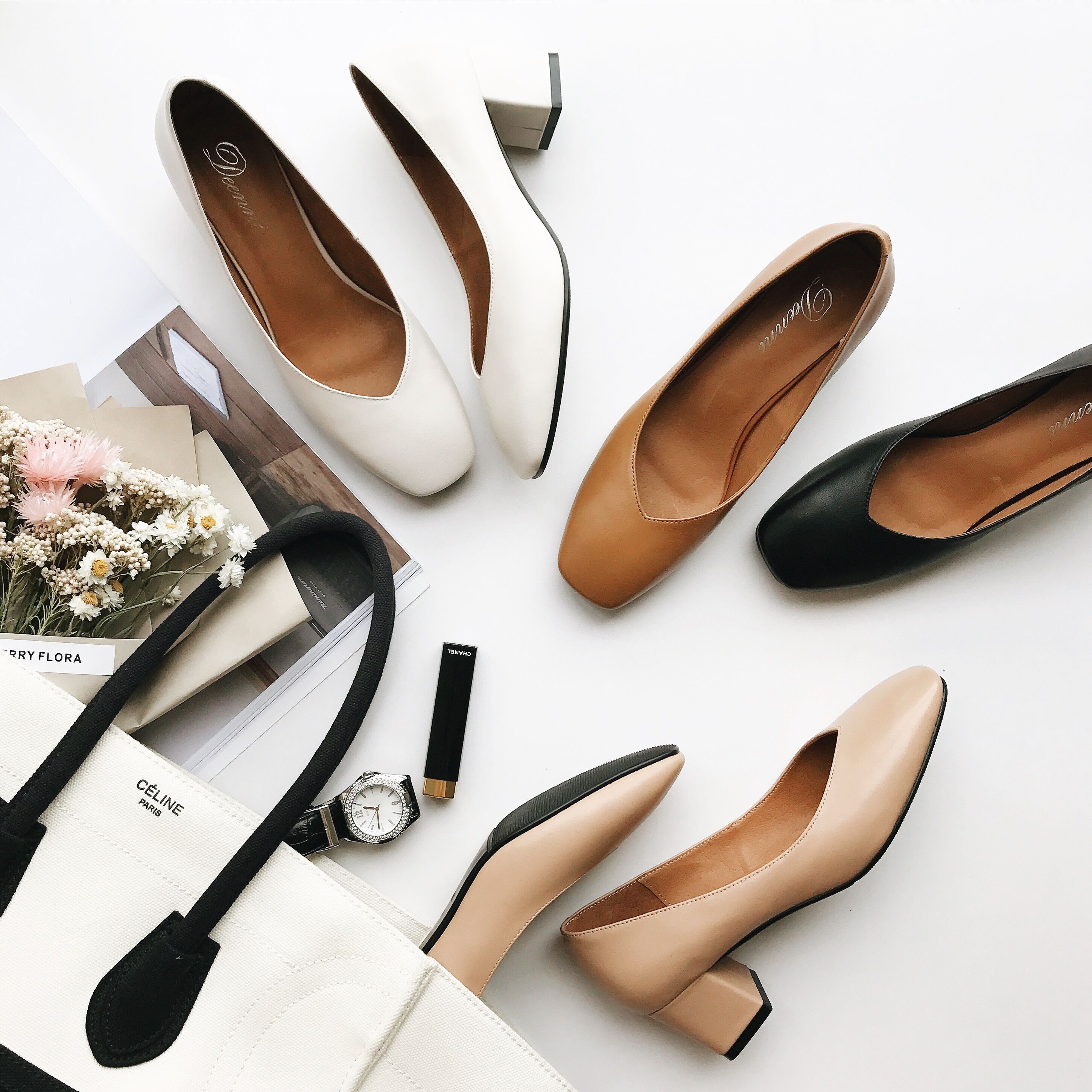 复古方头鞋怎么搭配好看,文艺森系复古小丑方头鞋