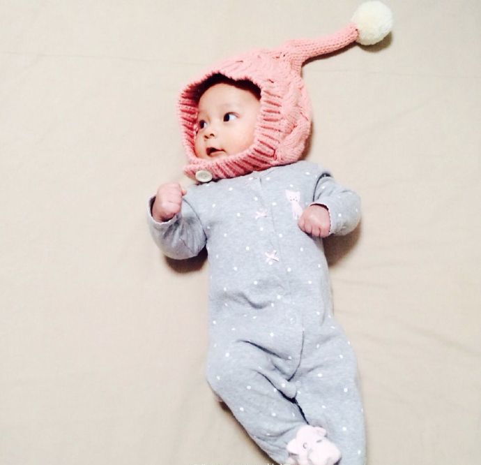 宝宝创意照在家就能拍的,三个月超萌宝宝艺术照