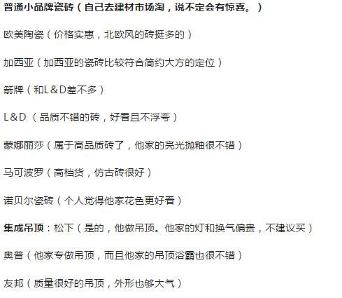 最新房屋装修材料品牌价格大全,经济实惠的装修品牌