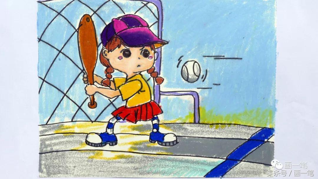 蜡笔画画,羽毛球简笔画儿童画