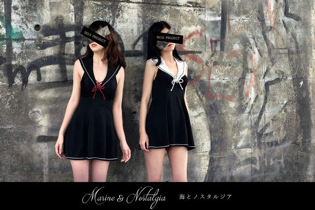 夏日泳装水手服,泳衣日系水手服