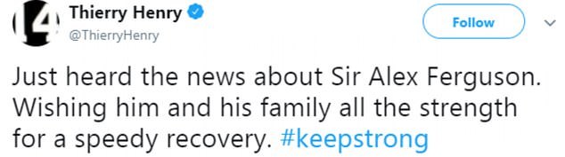 坚强BOSS！足坛齐祝福和弗格森爵士一起面对病痛