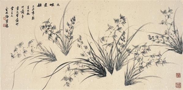 金晓海兰竹国画技法现场教学（附视频）