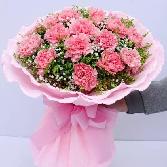 母亲节一束康乃馨送给最亲爱的人,母亲节送妈妈康乃馨图片