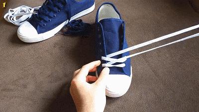 adidas贝壳头鞋带不打结系法,运动鞋鞋带系法教程男板鞋免打结