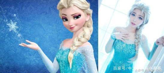 迪士尼儿童cosplay服装艾莎 (迪士尼公主艾莎cos)