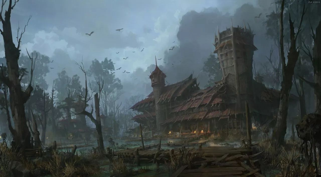 中式场景原画设计教程,国人插画师写实风格的插画欣赏