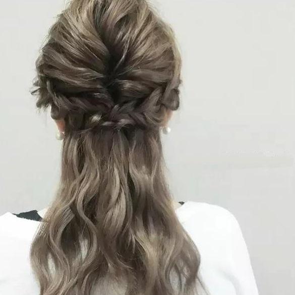 甜美盘发编发方脸,编发教程温柔甜美盘发